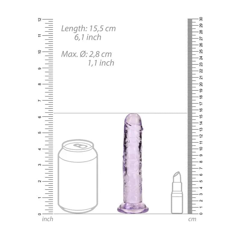 REALROCK 15.5 cm Straight Dildo -  -  15.5 cm (6'') Dong Shots Toys Discreet Intimate Essentials.