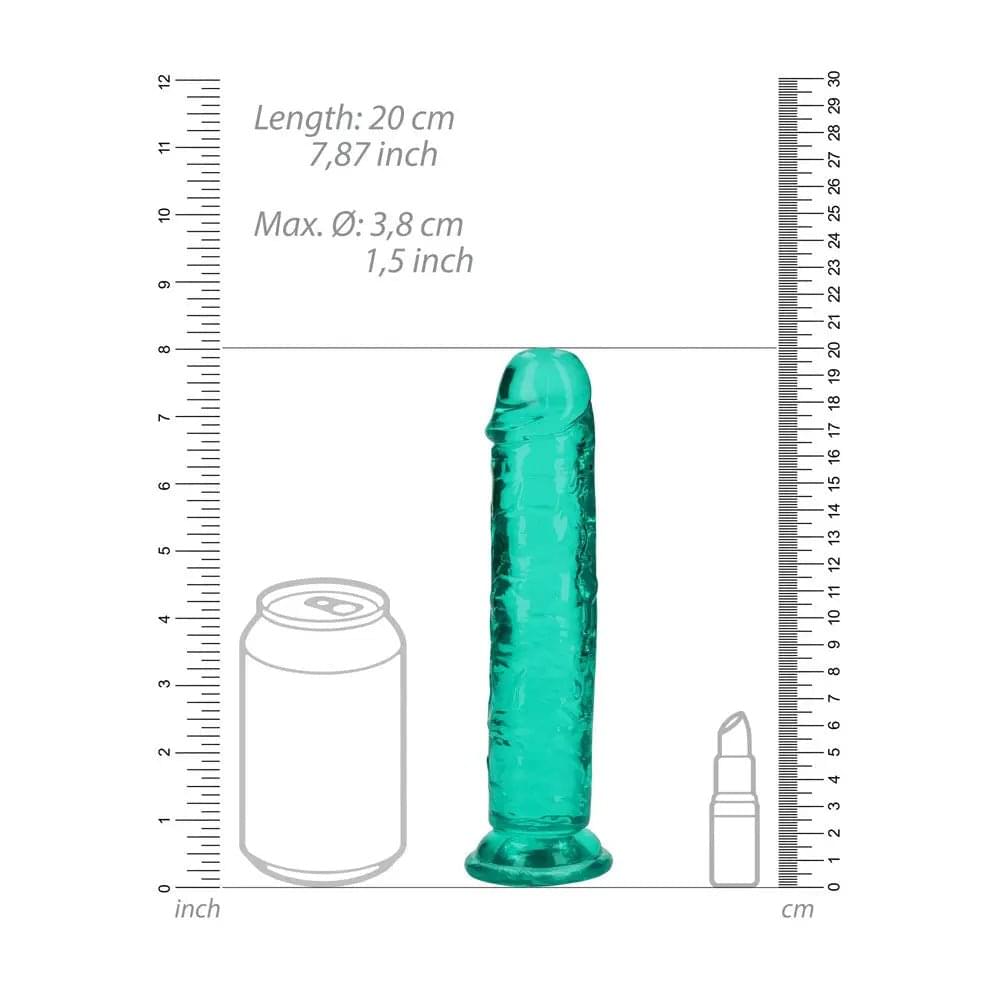REALROCK 18 cm Straight Dildo - Turquoise - Turquoise 18 cm (7'') Dong Shots Toys Discreet Intimate Essentials.