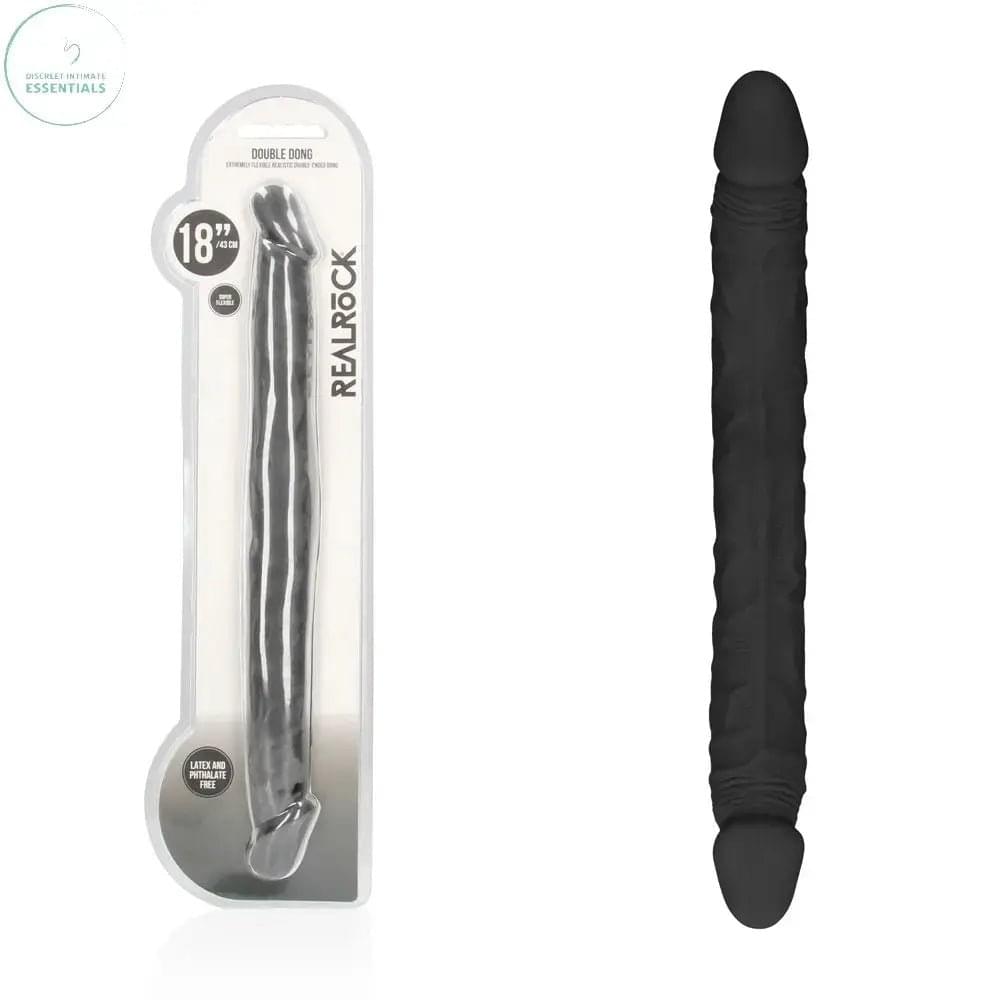REALROCK 18'' Double Dildo -  -  46 cm Double Dong Shots Toys Discreet Intimate Essentials.