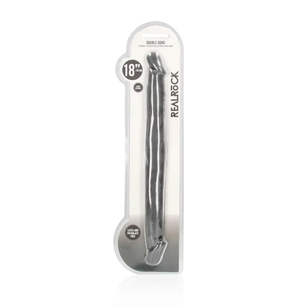 REALROCK 18'' Double Dildo -  -  46 cm Double Dong Shots Toys Discreet Intimate Essentials.