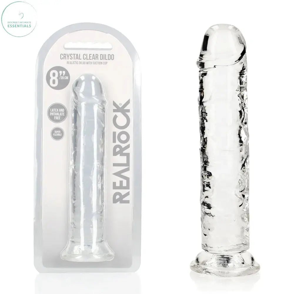 Shop affordable quality REALROCK 20 cm Straight Dildo - Transparent - 20 cm (8'') Dong - Discreet Intimate Essentials - DONGS - Shots Toys