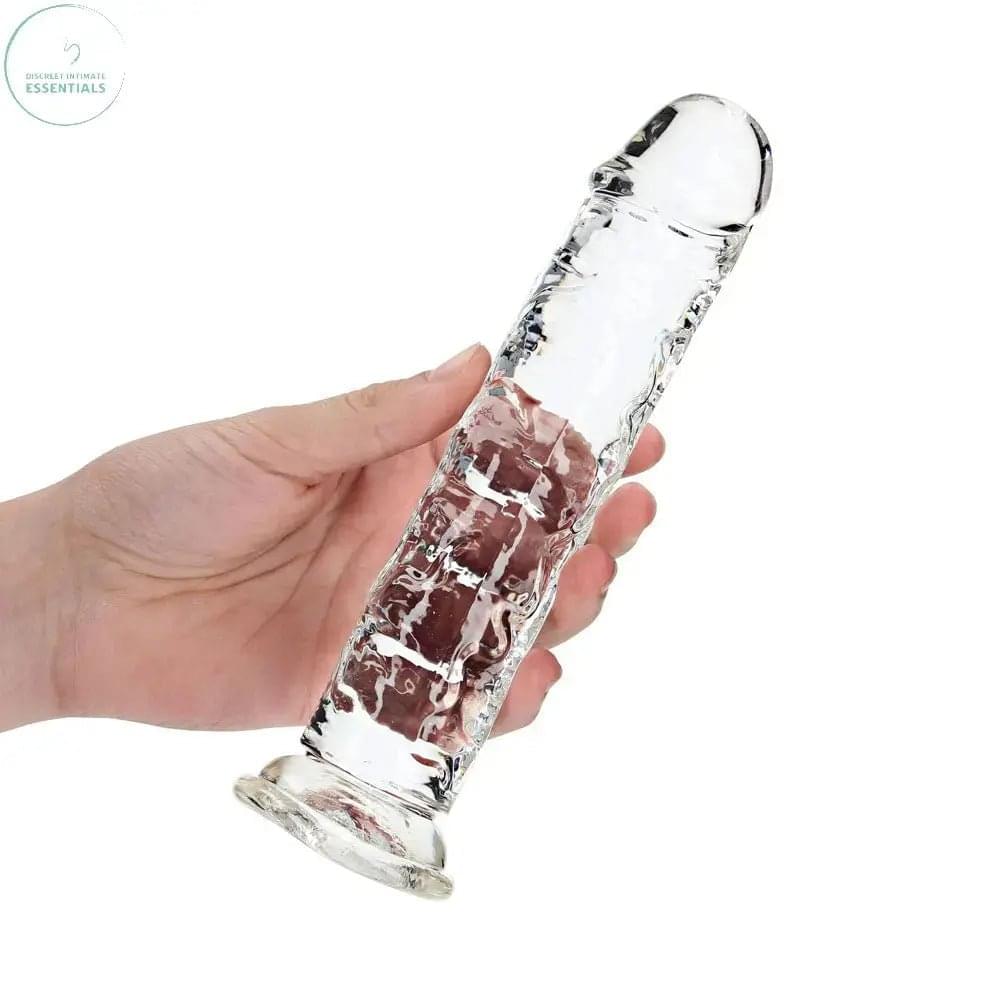 REALROCK 20 cm Straight Dildo - Transparent -  20 cm (8'') Dong Shots Toys Discreet Intimate Essentials.