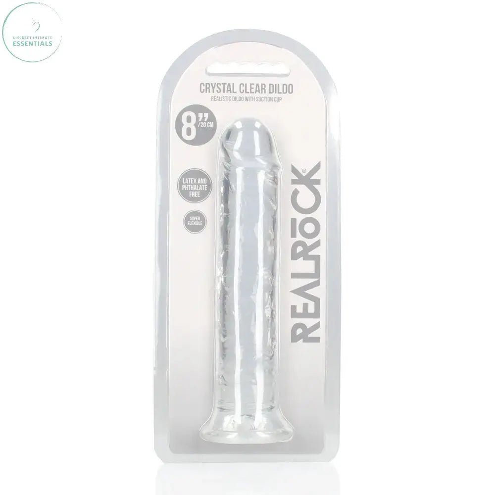 Shop affordable quality REALROCK 20 cm Straight Dildo - Transparent - 20 cm (8'') Dong - Discreet Intimate Essentials - DONGS - Shots Toys
