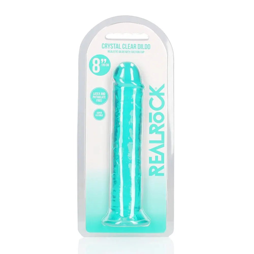 Shop affordable quality REALROCK 20 cm Straight Dildo - Turquoise - Turquoise 20 cm (8'') Dong - Discreet Intimate Essentials - DONGS - Shots Toys