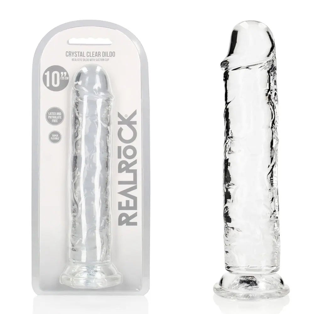 Shop affordable quality REALROCK 28 cm Straight Dildo - Transparent - 28 cm (10'') Dong - Discreet Intimate Essentials - DONGS - Shots Toys