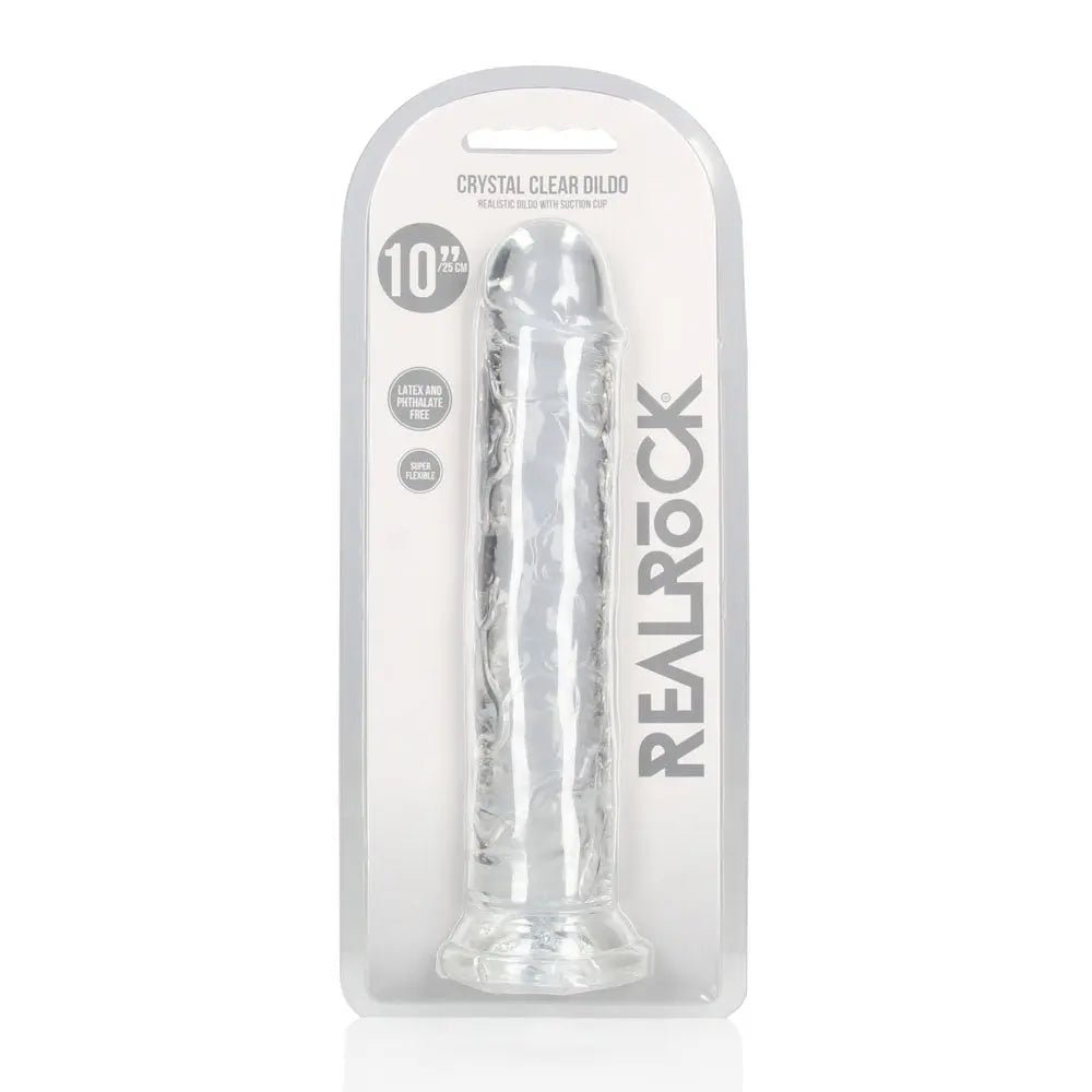 Shop affordable quality REALROCK 28 cm Straight Dildo - Transparent - 28 cm (10'') Dong - Discreet Intimate Essentials - DONGS - Shots Toys