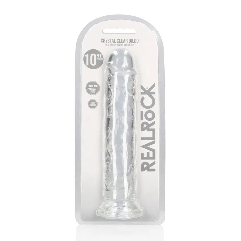 REALROCK 28 cm Straight Dildo - Transparent -  28 cm (10'') Dong Shots Toys Discreet Intimate Essentials.