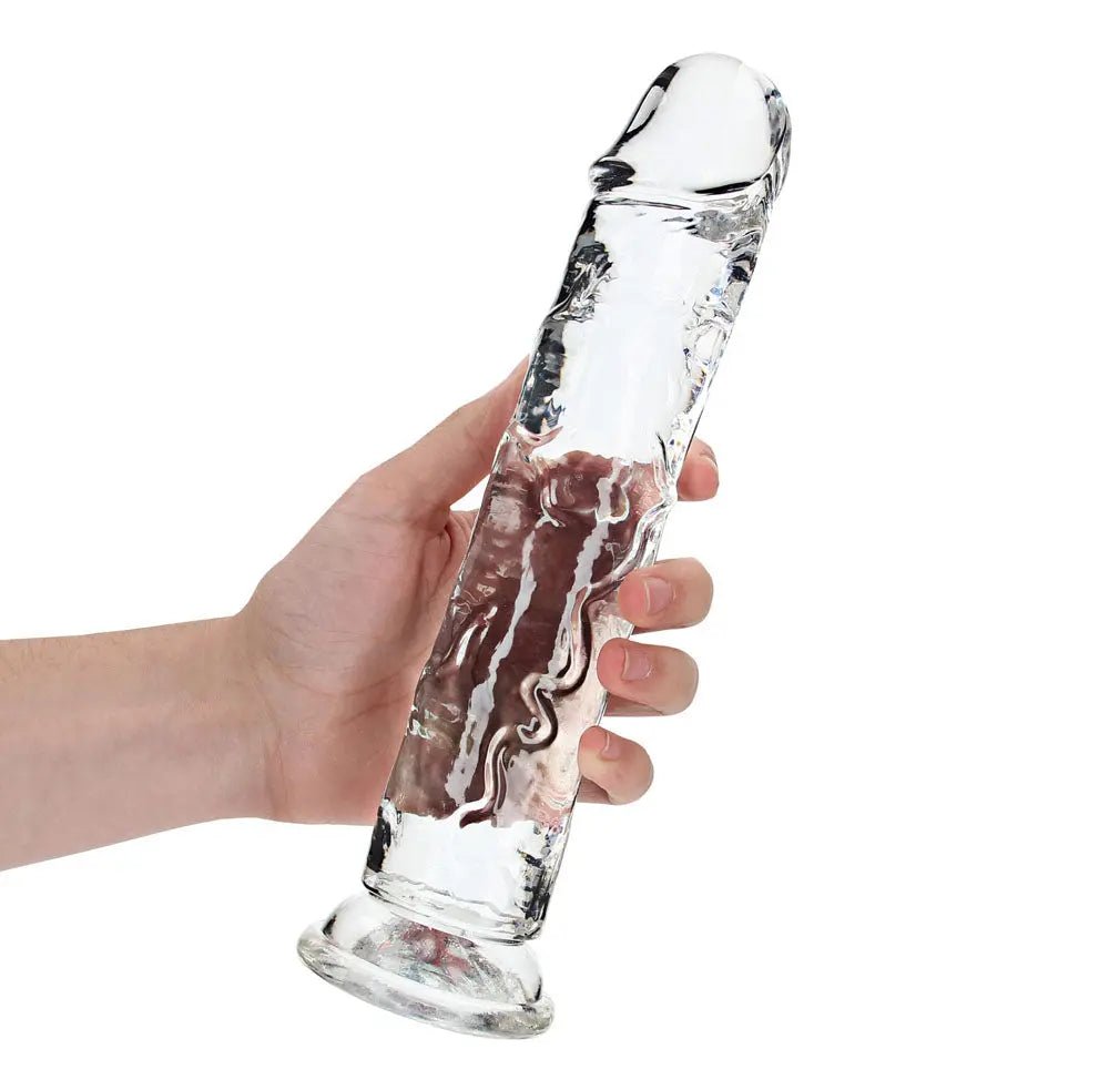 Shop affordable quality REALROCK 28 cm Straight Dildo - Transparent - 28 cm (10'') Dong - Discreet Intimate Essentials - DONGS - Shots Toys