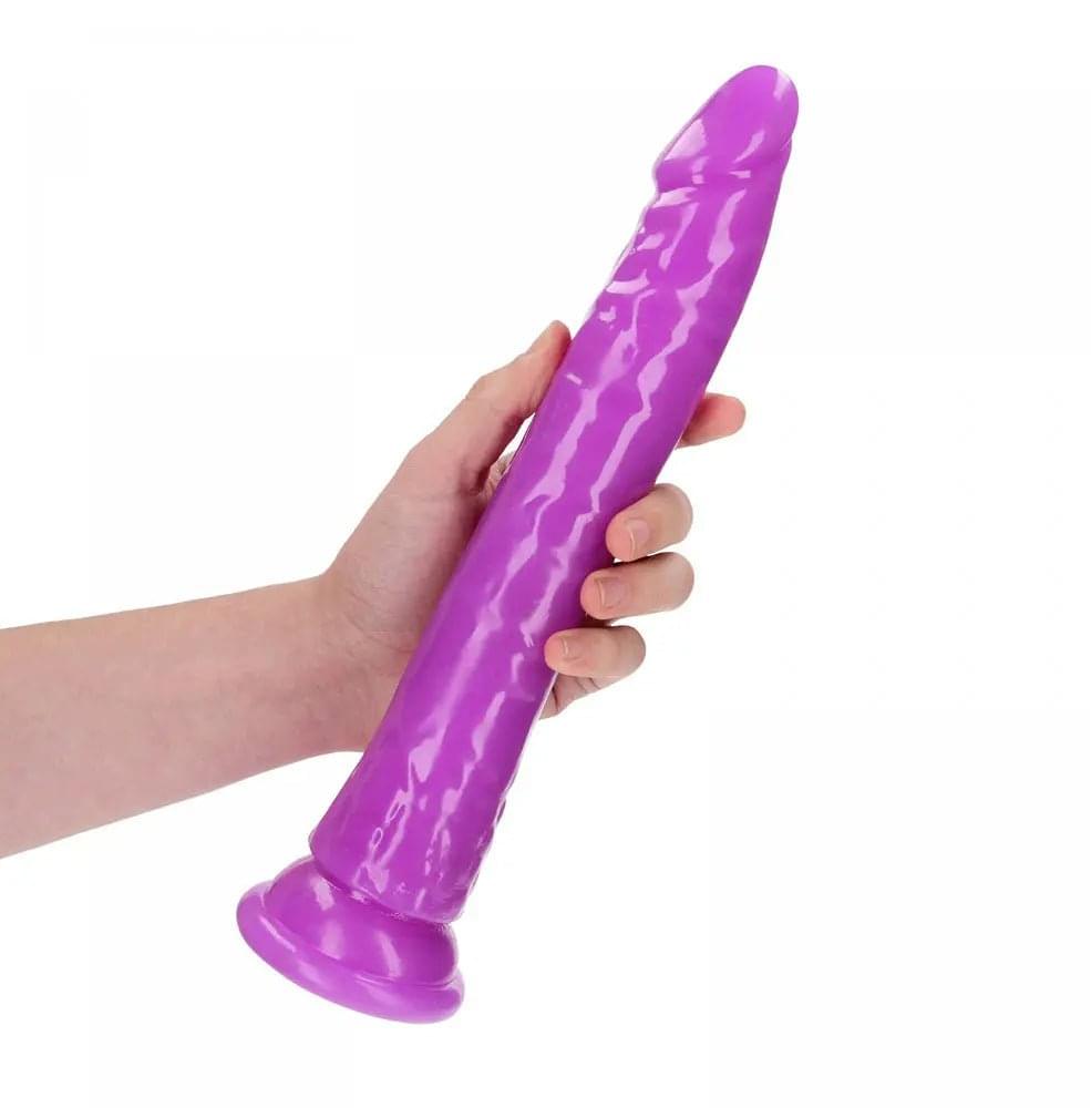 REALROCK 29 cm Slim Glow in the Dark Neon -  - Glow in Dark  29 cm (11'') Dong Shots Toys Discreet Intimate Essentials.