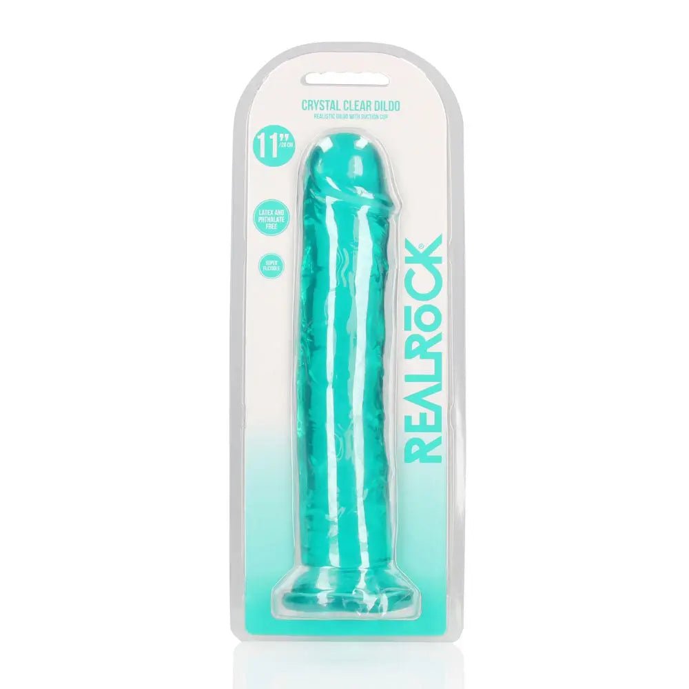 Shop affordable quality REALROCK 31 cm Straight Dildo - Turquoise - Turquoise 31 cm (11'') Dong - Discreet Intimate Essentials - DONGS - Shots Toys