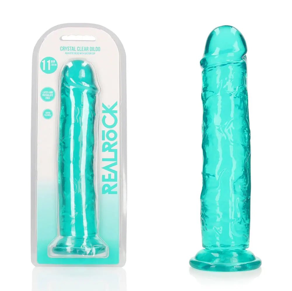 Shop affordable quality REALROCK 31 cm Straight Dildo - Turquoise - Turquoise 31 cm (11'') Dong - Discreet Intimate Essentials - DONGS - Shots Toys