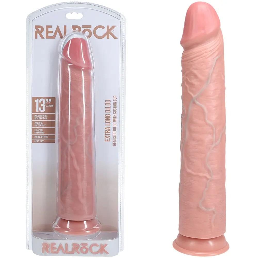 REALROCK 33cm Extra Long Dildo -  -  33 cm (13'') Extra Long Dong Shots Toys Discreet Intimate Essentials.