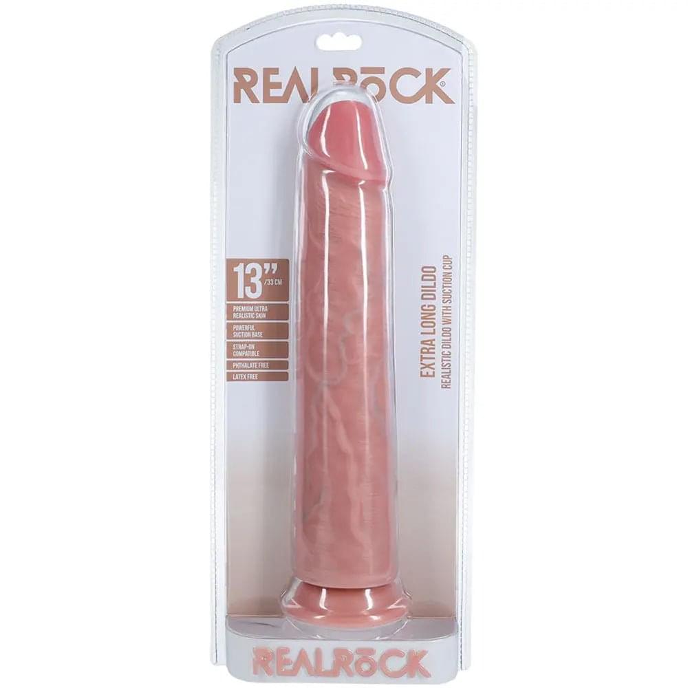 REALROCK 33cm Extra Long Dildo -  -  33 cm (13'') Extra Long Dong Shots Toys Discreet Intimate Essentials.