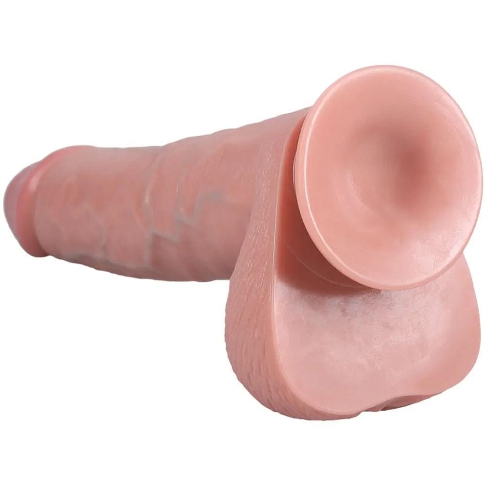 REALROCK 33cm Extra Long Dildo with Balls -  -  33 cm (13'') Extra Long Dong Shots Toys Discreet Intimate Essentials.