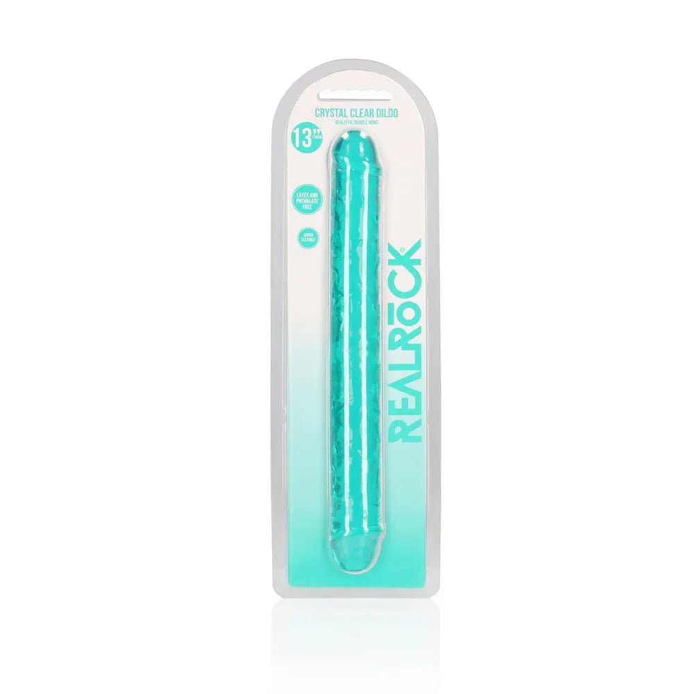 Shop affordable quality REALROCK 34 cm Double Dong - Turquoise - Turquoise 34 cm (14'') Double Dong - Discreet Intimate Essentials - DONGS - Shots Toys