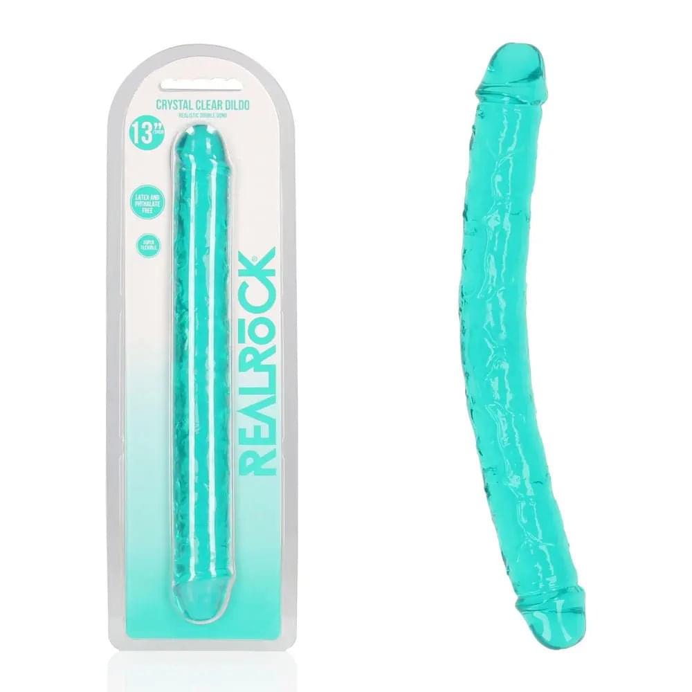 REALROCK 34 cm Double Dong - Turquoise - Turquoise 34 cm (14'') Double Dong Shots Toys Discreet Intimate Essentials.