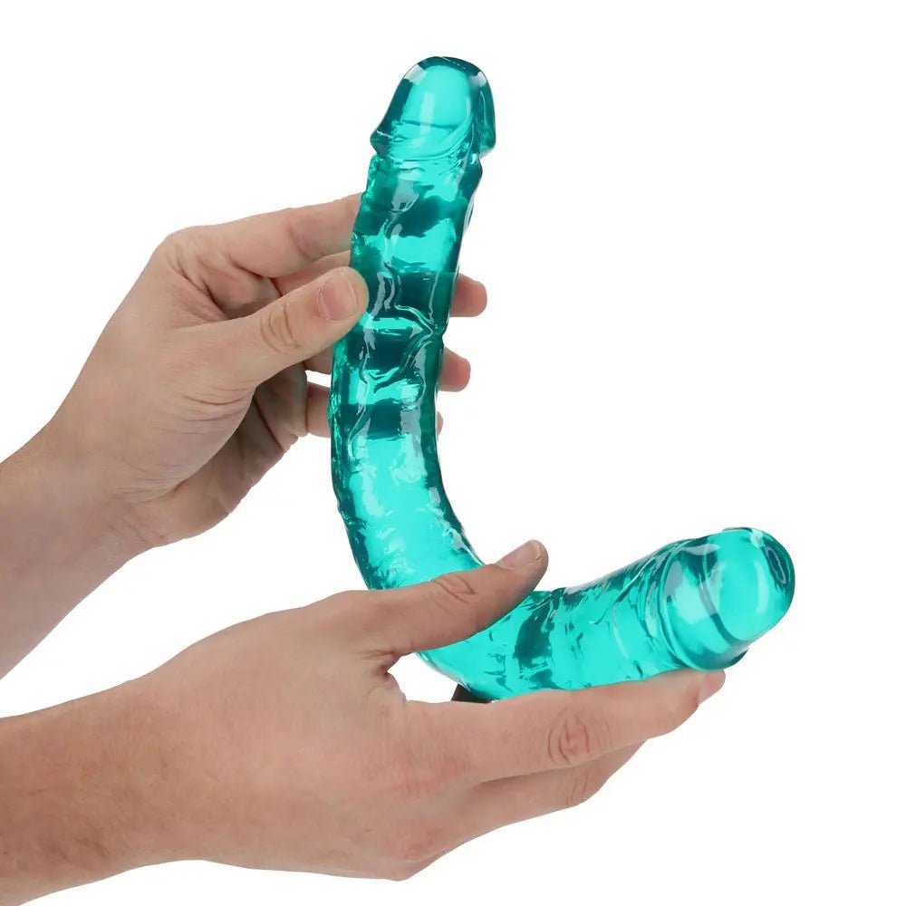 Shop affordable quality REALROCK 34 cm Double Dong - Turquoise - Turquoise 34 cm (14'') Double Dong - Discreet Intimate Essentials - DONGS - Shots Toys
