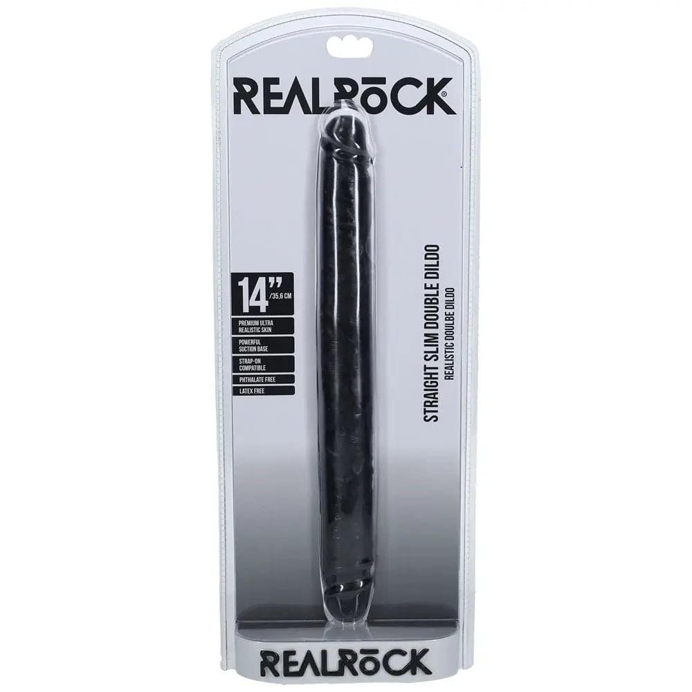 REALROCK 35cm Slim Double Dildo -  -  35 cm (14'') Double Dong Shots Toys Discreet Intimate Essentials.