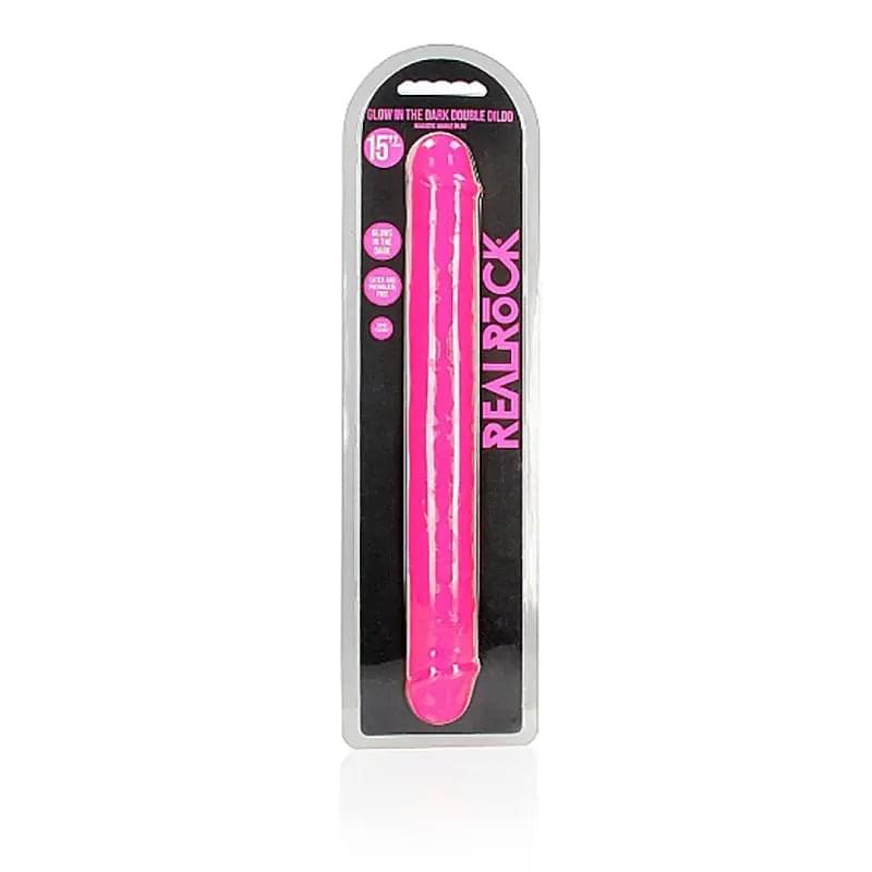REALROCK 38 cm Double Dong Glow -  -  38 cm (15'') Double Dong Shots Toys Discreet Intimate Essentials.