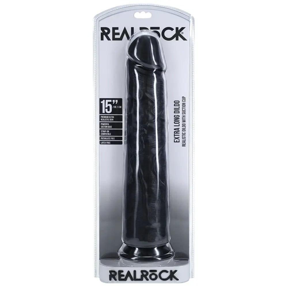 REALROCK 38cm Extra Long Dildo -  -  38 cm (15'') Extra Long Dong Shots Toys Discreet Intimate Essentials.