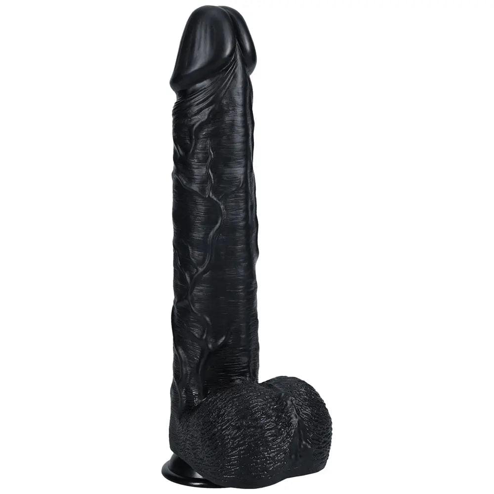 REALROCK 38cm Extra Long Dildo with Balls -  -  38 cm (15'') Extra Long Dong Shots Toys Discreet Intimate Essentials.