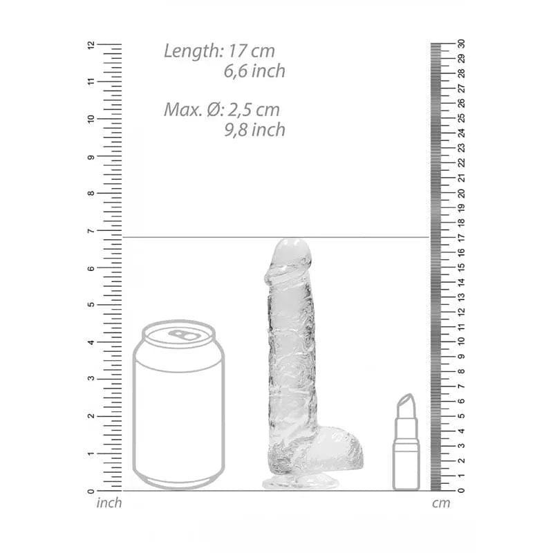 REALROCK 6'' Realistic Dildo With Balls -  15.2 cm Dong Shots Toys Discreet Intimate Essentials.