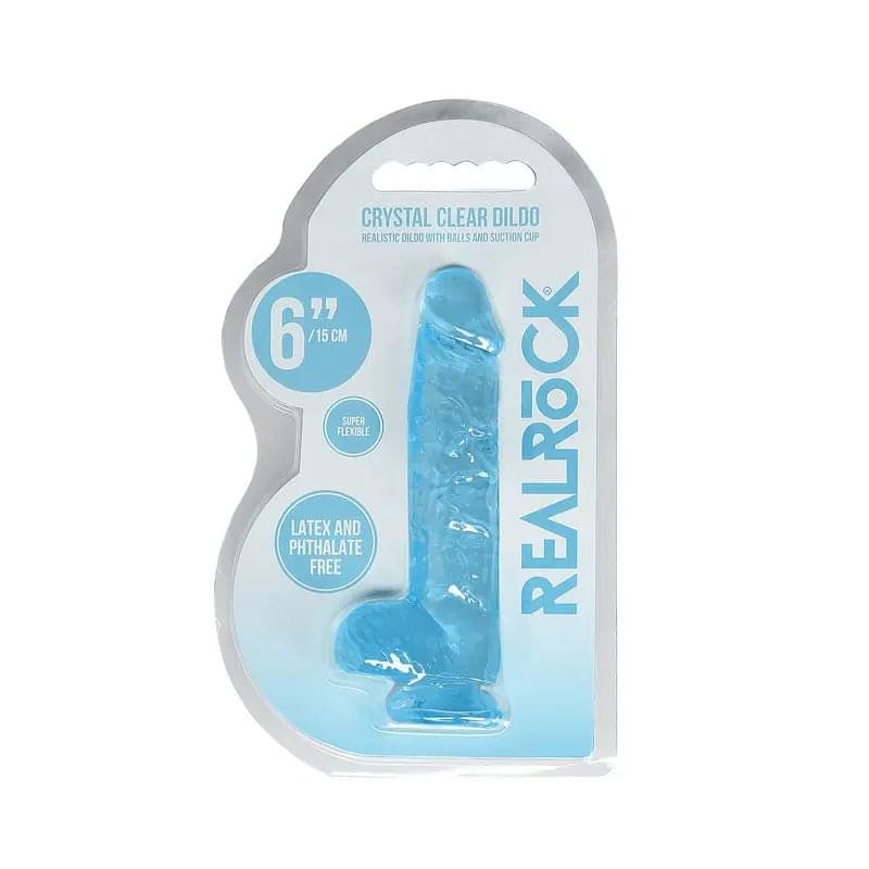 REALROCK 6'' Realistic Dildo With Balls -  15.2 cm Dong Shots Toys Discreet Intimate Essentials.