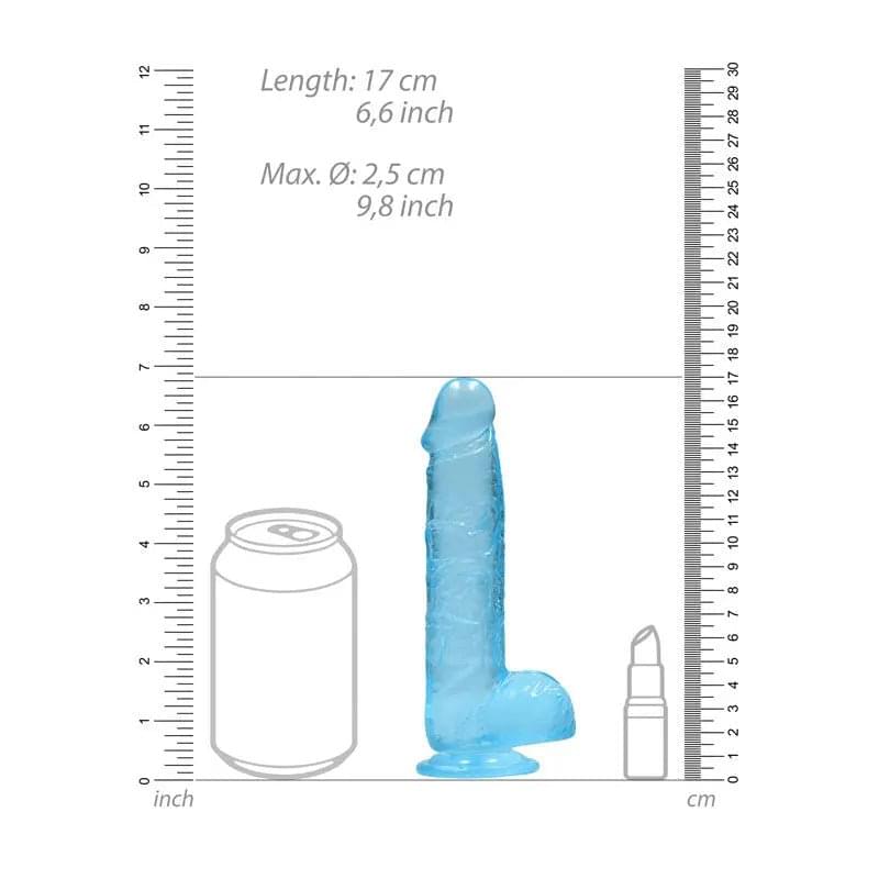 REALROCK 6'' Realistic Dildo With Balls -  15.2 cm Dong Shots Toys Discreet Intimate Essentials.