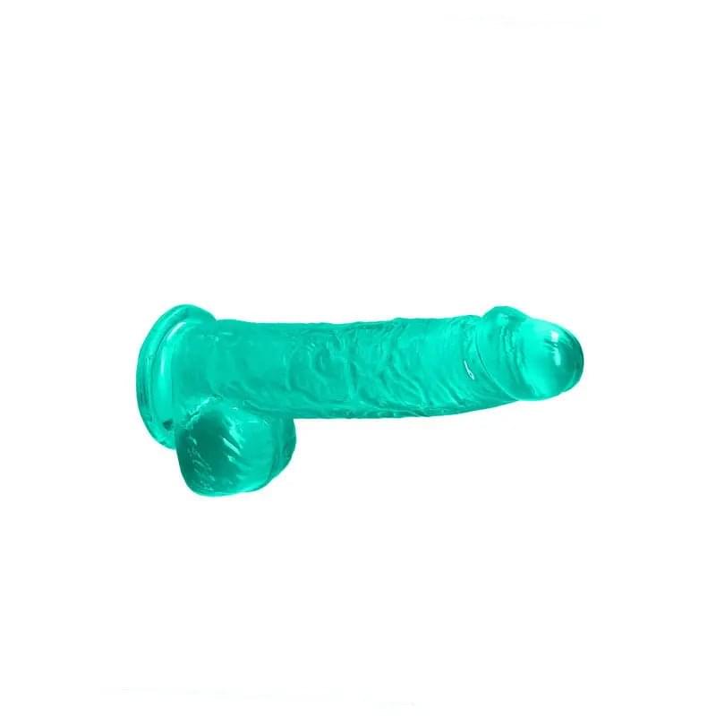 REALROCK 6'' Realistic Dildo With Balls - Turquoise 15.2 cm Dong Shots Toys Discreet Intimate Essentials.