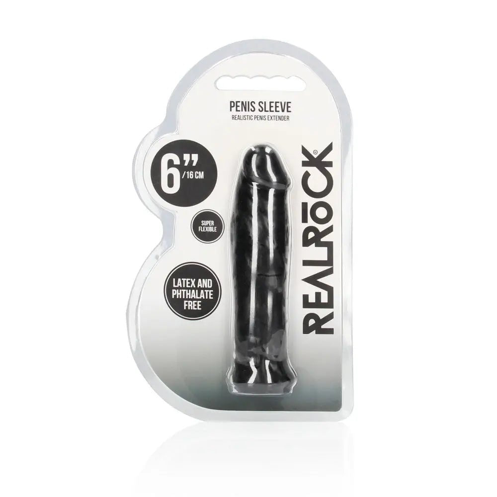 Shop affordable quality REALROCK 6'' Realistic Penis Sleeve - 15.2 cm Penis Extension Sleeve - Discreet Intimate Essentials - SLEEVES - Shots Toys