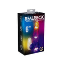 REALROCK 6'' with Balls Wireless Rechargeable LED Vibrating Dong - Clear with LED 16.2 cm USB Rechargeable Vibrating Dong with Remote Shots Toys Discreet Intimate Essentials.