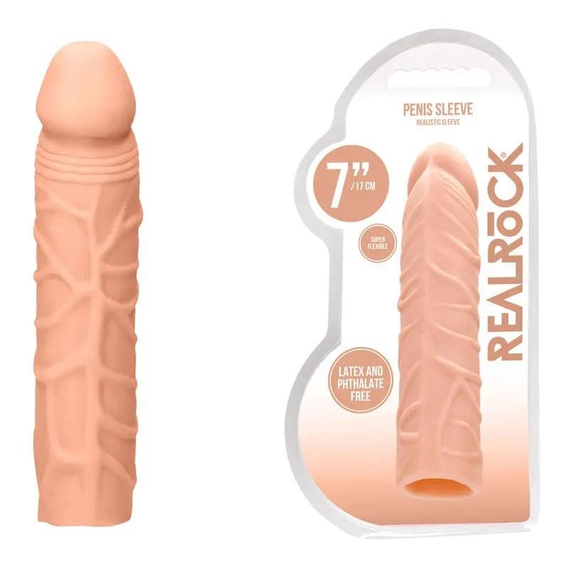 REALROCK 7'' Penis Extender -  17.8 cm Penis Extension Sleeve Shots Toys Discreet Intimate Essentials.