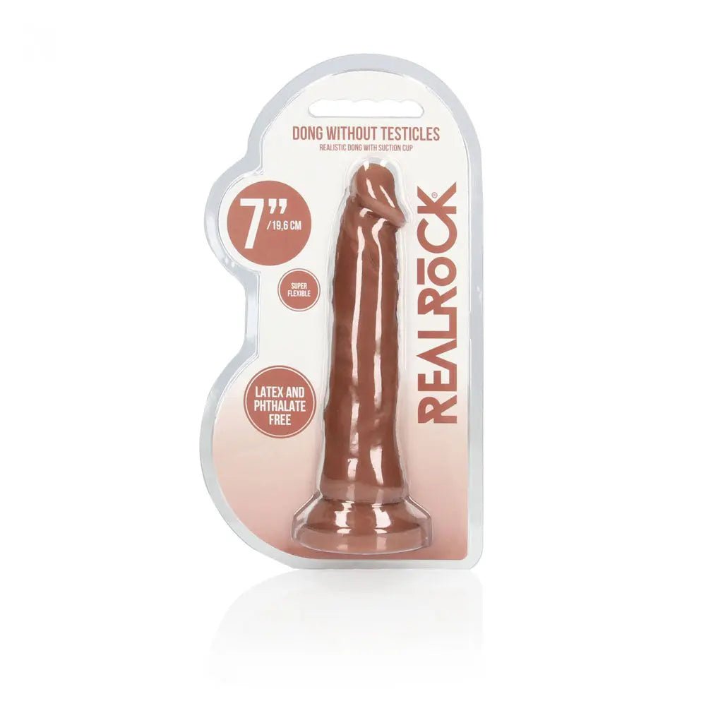 Shop affordable quality REALROCK 7'' Realistic Dildo - Tan - Tan 17.8 cm Dong - Discreet Intimate Essentials - DONGS - Shots Toys