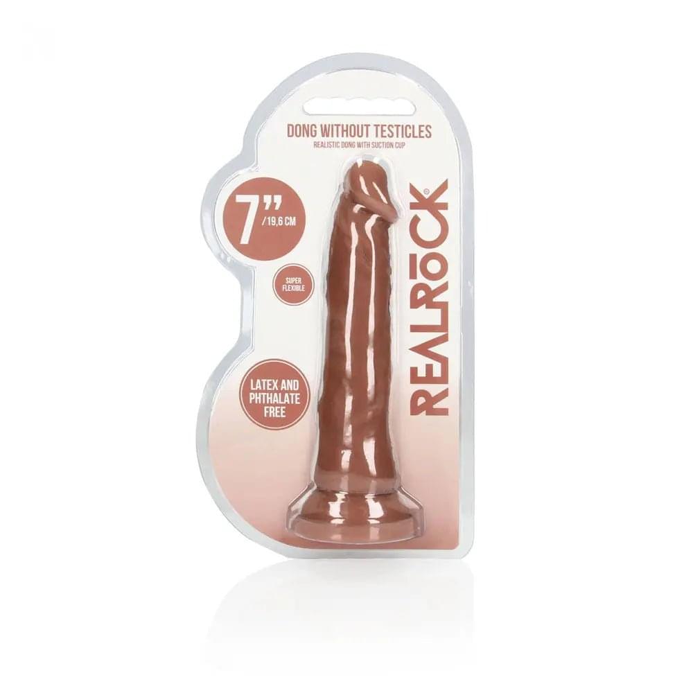 REALROCK 7'' Realistic Dildo - Tan - Tan 17.8 cm Dong Shots Toys Discreet Intimate Essentials.