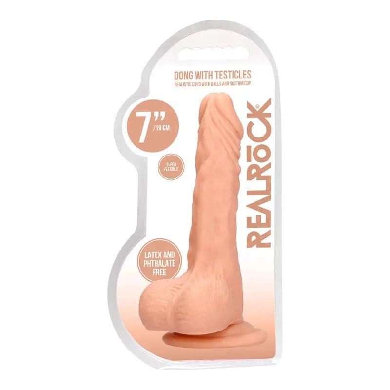 REALROCK 7'' Realistic Dildo With Balls -  17.8 cm Dong Shots Toys Discreet Intimate Essentials.