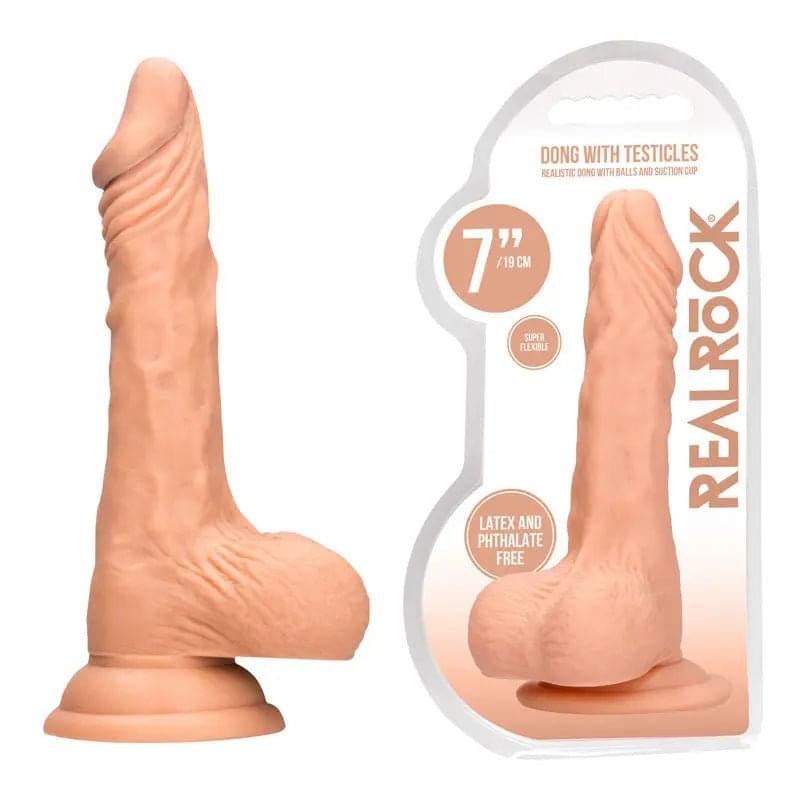 REALROCK 7'' Realistic Dildo With Balls -  17.8 cm Dong Shots Toys Discreet Intimate Essentials.