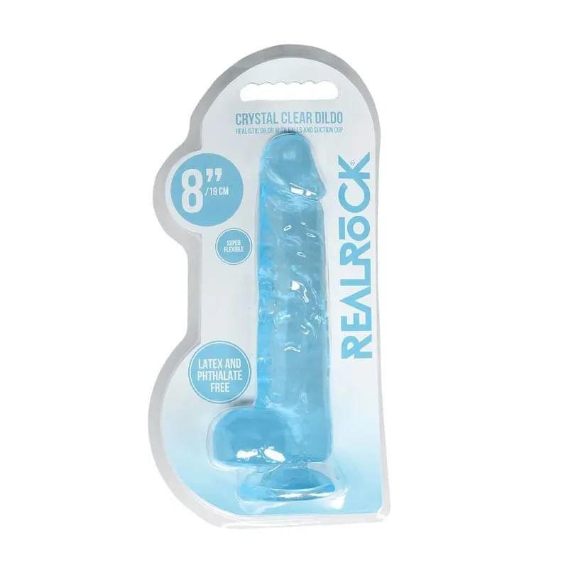 REALROCK 8'' Realistic Dildo With Balls -  20.3 cm Dong Shots Toys Discreet Intimate Essentials.