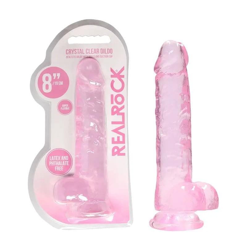 REALROCK 8'' Realistic Dildo With Balls -  20.3 cm Dong Shots Toys Discreet Intimate Essentials.