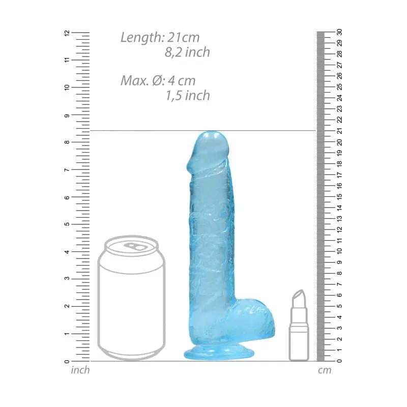 REALROCK 8'' Realistic Dildo With Balls -  20.3 cm Dong Shots Toys Discreet Intimate Essentials.