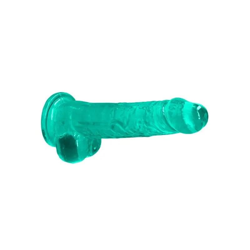 REALROCK 8'' Realistic Dildo With Balls - Turquoise 20.3 cm Dong Shots Toys Discreet Intimate Essentials.