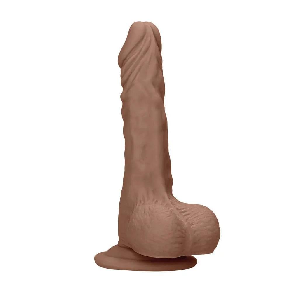 REALROCK 8'' Realistic Dong with Balls - Tan - Tan 20.3 cm Dong Shots Toys Discreet Intimate Essentials.