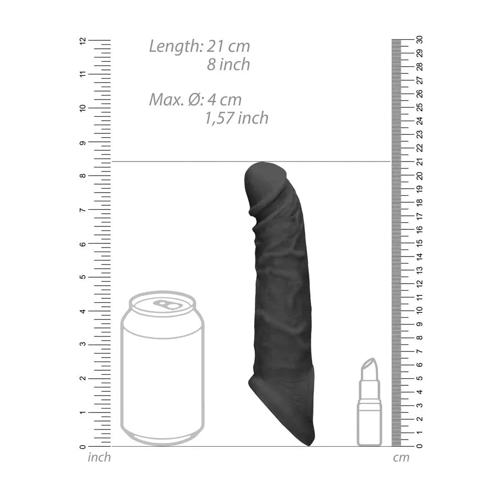 Shop affordable quality REALROCK 8'' Realistic Penis Extender with Rings - 20.3 cm Penis Extension Sleeve - Discreet Intimate Essentials - SLEEVES - Shots Toys