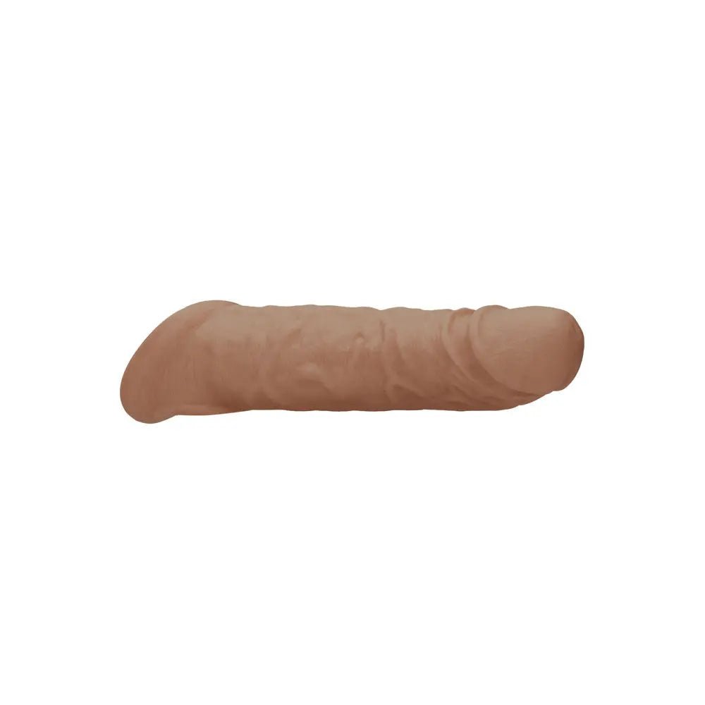 Shop affordable quality REALROCK 8'' Realistic Penis Extender with Rings - Tan - Tan 20.3 cm Penis Extension Sleeve - Discreet Intimate Essentials - SLEEVES - Shots Toys