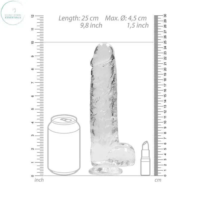 Shop affordable quality RealRock 9'' Realistic Dildo With Balls - 22.9 cm Dong - Discreet Intimate Essentials - DONGS - Shots Toys