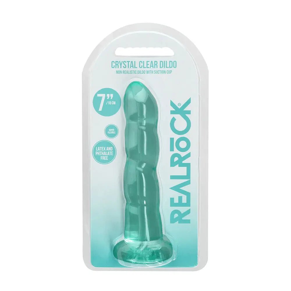 Shop affordable quality REALROCK Dildo With Suction - 17 cm - Turquoise - Turquoise 17 cm Dildo - Discreet Intimate Essentials - DONGS - Shots Toys