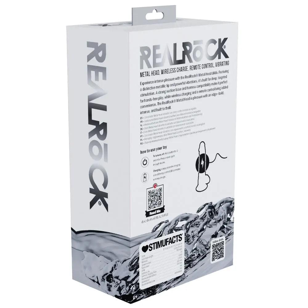 REALROCK Metal Head 7'' Rechargeable Dildo -  -  19 cm USB Rechargeable Vibrating Dildo with Metal Head and Wireless Remote Shots Toys Discreet Intimate Essentials.