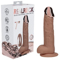 Shop affordable quality REALROCK Metal Head 7'' Rechargeable Dildo - Tan - Tan 19 cm USB Rechargeable Vibrating Dildo with Metal Head and Wireless Remote - Discreet Intimate Essentials - DONGS - Shots Toys