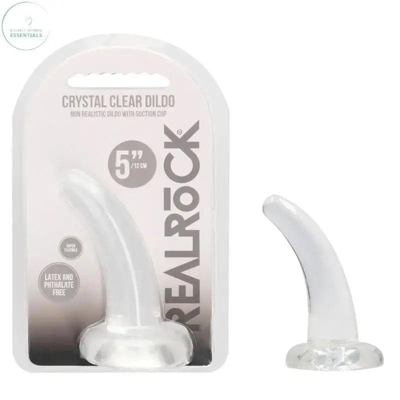 REALROCK Non Realistic Dildo With Suction Cup - 11.5 cm -  11.5 cm Curved Pegging Dong Shots Toys Discreet Intimate Essentials.