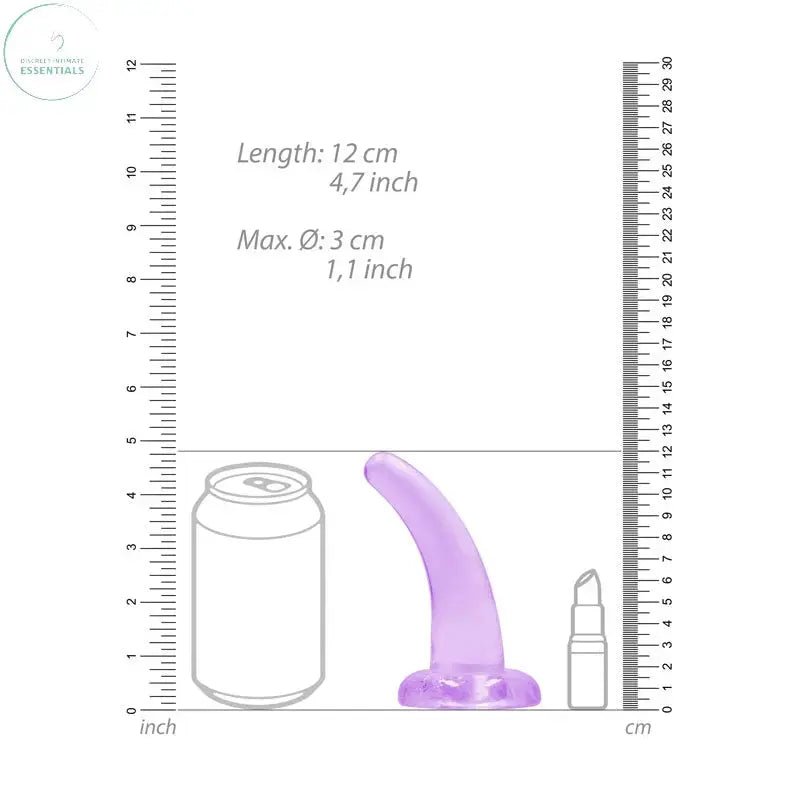 Shop affordable quality REALROCK Non Realistic Dildo With Suction Cup - 11.5 cm - 11.5 cm Curved Pegging Dong - Discreet Intimate Essentials - DONGS - Shots Toys