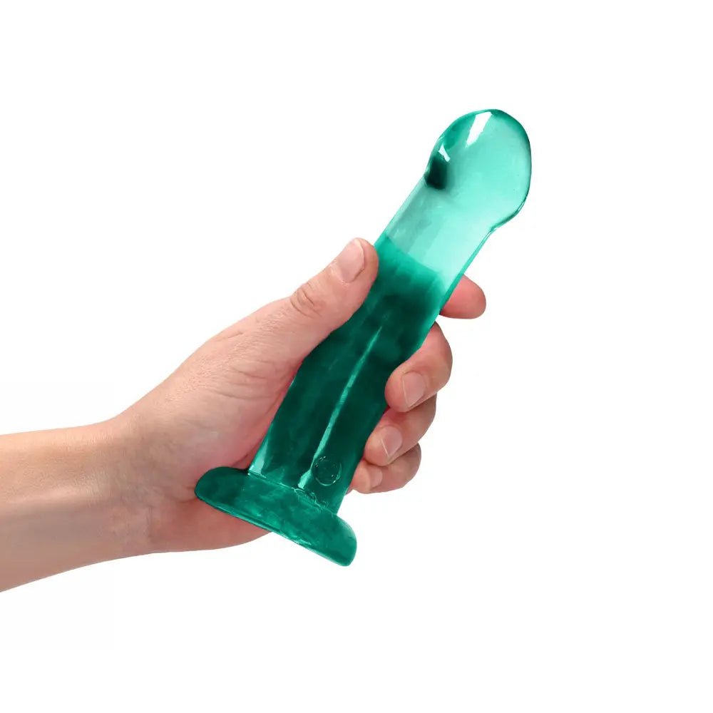 Shop affordable quality REALROCK Non Realistic Dildo With Suction Cup - 17 cm - Turquoise - Turquoise 17 cm Dong - Discreet Intimate Essentials - DONGS - Shots Toys
